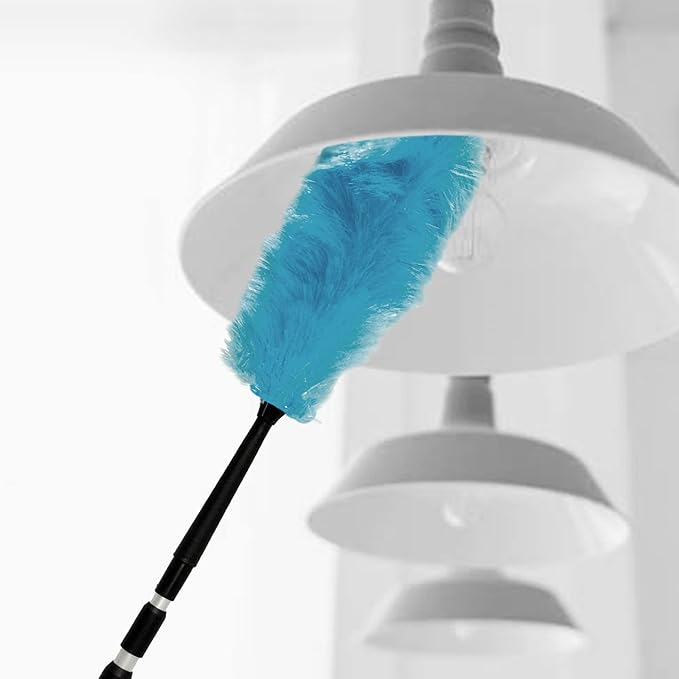 CleanAide Electrostatic Dusting Wand for Cobwebs, Ceiling Fans, High Surfaces & More, Lightweight & Non-Scratch for Home & Office Cleaning