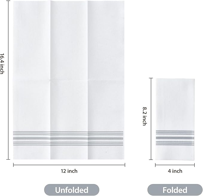 Vplus 150 PACK Guest Towels Disposable Bathroom, Decorative Bathroom Napkins, Soft, and Absorbent Disposable Paper Hand Towel for Dinners, Kitchen, Parties, Weddings, Christmas Party