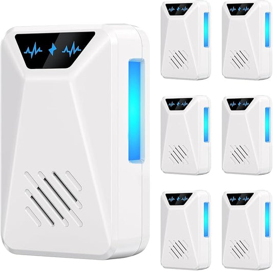 6 Packs Ultrasonic Pest Control Repeller, Electronic Pest Repellent Plug in Indoor for Insect Roaches Spider Ant Bug Mosquito Rat Mouse Repellent for House Home Kitchen Garage