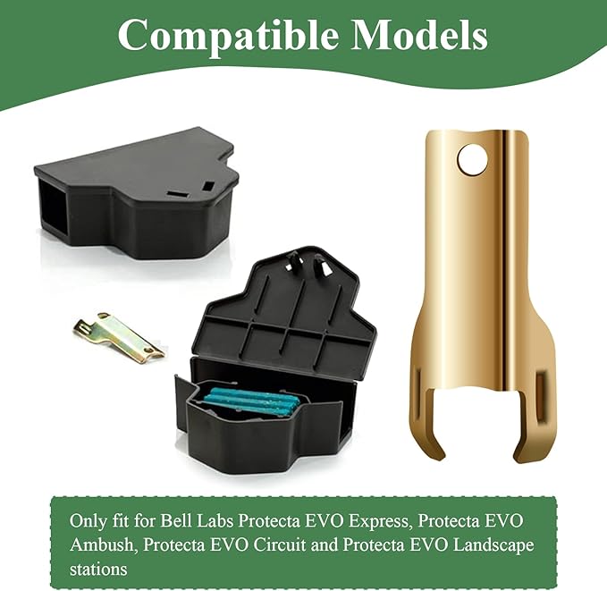 2 Pcs Metal Mouse Station Key Replacement, Fit for Bell Labs Protecta RTU, LP, Sidekick, Sidewinder, Mouse Ba it Stations & Protecta Monitors, in Home & Commercial Environment