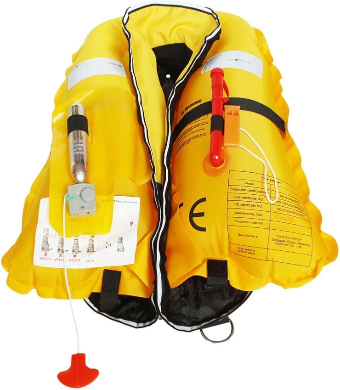 Premium Quality Manual Inflatable Life Jacket Lifejacket PFD Life Vest Highly Visible Inflate Survival Aid Lifesaving PFD New