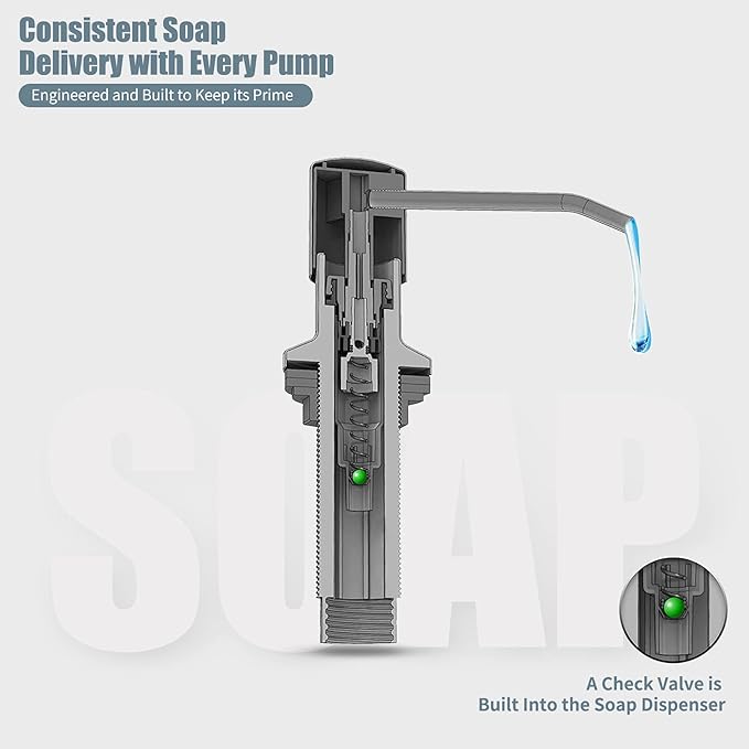 Kitchen Faucet with Soap Dispenser, LED Kitchen Faucet, Faucet for Kitchen Sink, Single Handle Stainless Steel Camper Farmhouse RV Sink Faucets with Pull Down Sprayer, Nickel Brushed