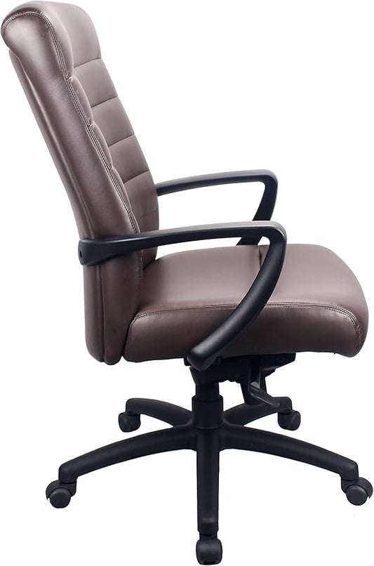 Eurotech Seating Manchester High Back Leather Chair, Brown