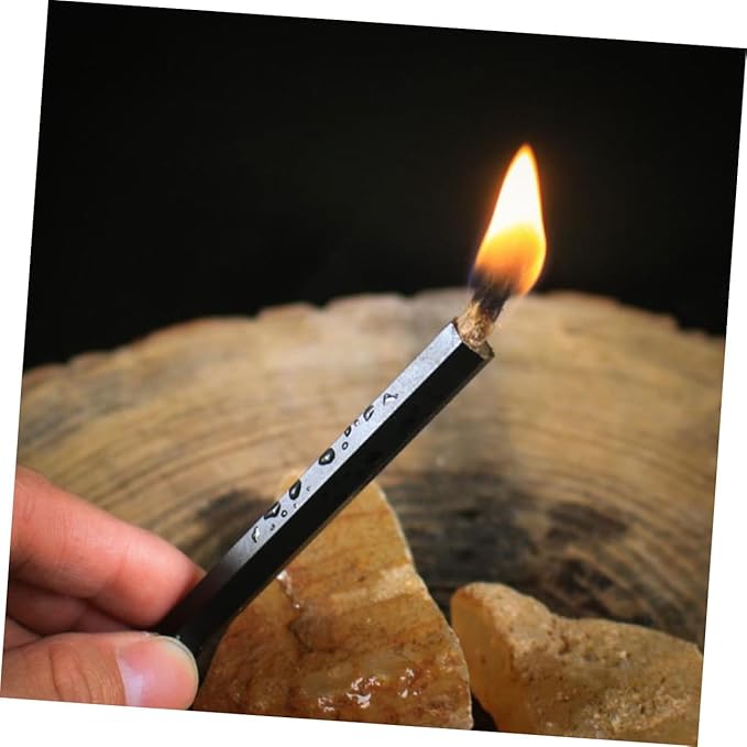 6pcs Camping Fire Starter Wicks Flammable Cords for BBQ Outdoor Survival Hiking Rope for Adventure Supplies and Emergency Use