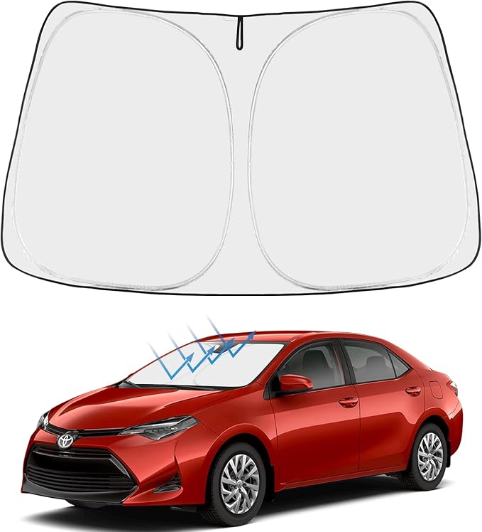 Proadsy Custom Fit Toyota Corolla 2014-2019 Windshield Sun Shade 4-Layer Foldable Front Sunshade Protector Sun Visor Blocks UV Rays Keep Car Cooler