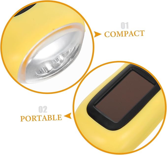 Solar Powered Hand Crank Flashlight Portable Rechargeable LED Emergency Light for Camping Hiking Outdoor Use Bright Multipurpose Lantern