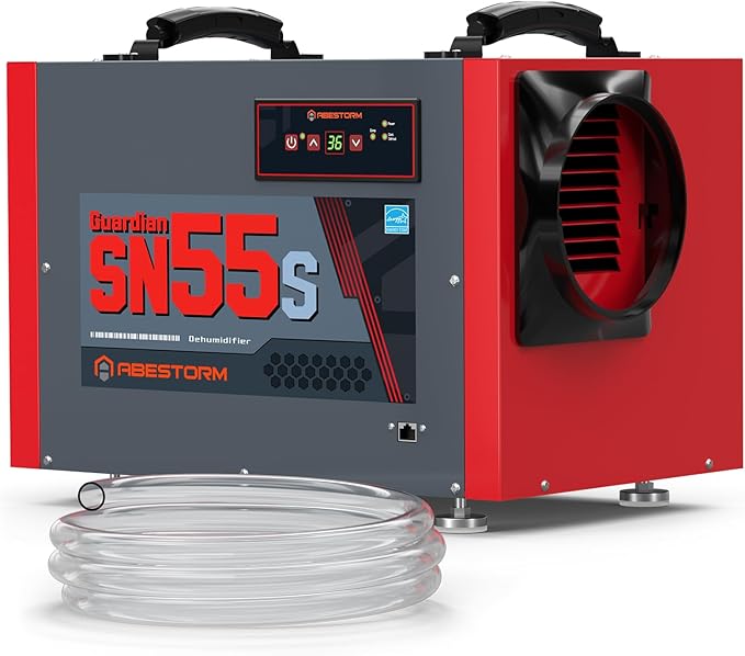 Abestorm Commercial Dehumidifier for Crawlspace, Basement, Large Space (120 Pints)