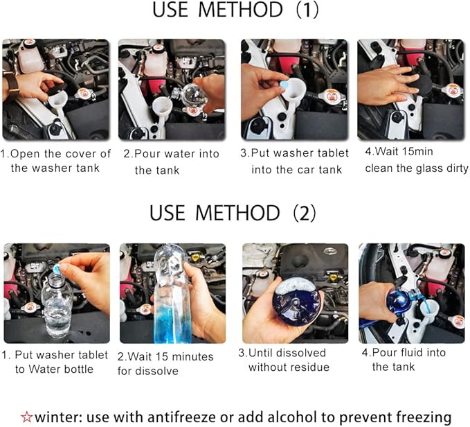 200 Pcs Car windshield washer fluid Tablets,1 Pack Makes 210 Gallons