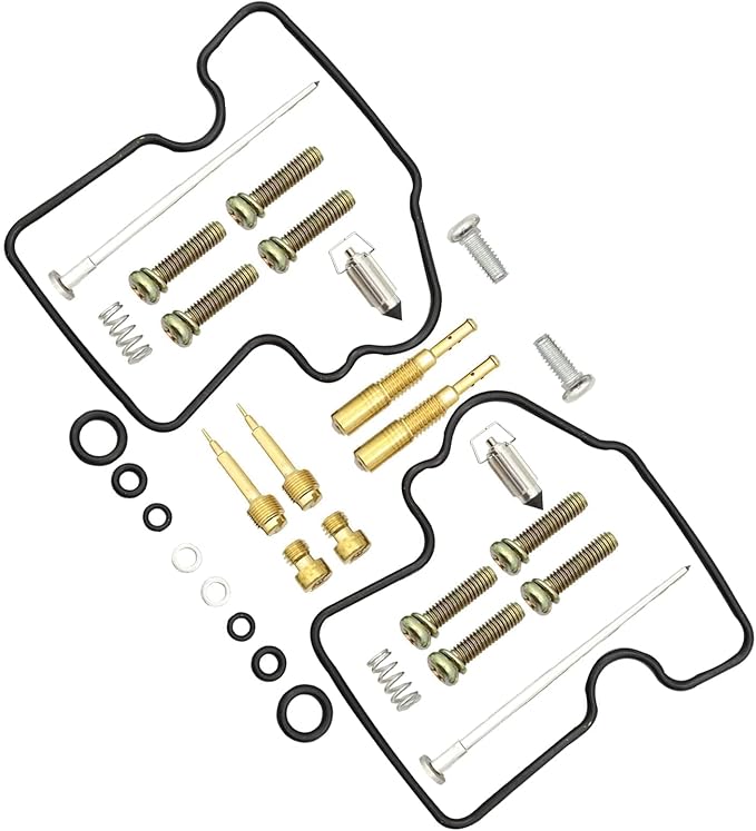 XQSMWF 2 Pack Motorcycle Carb Rebuild Kit Carburetor Repair Kit Compatible with Kawasaki Brute Force 750 KVF750A KVF750B KVF750C KVF750D 4x4i 2005 2006 2007 Replace 03-119