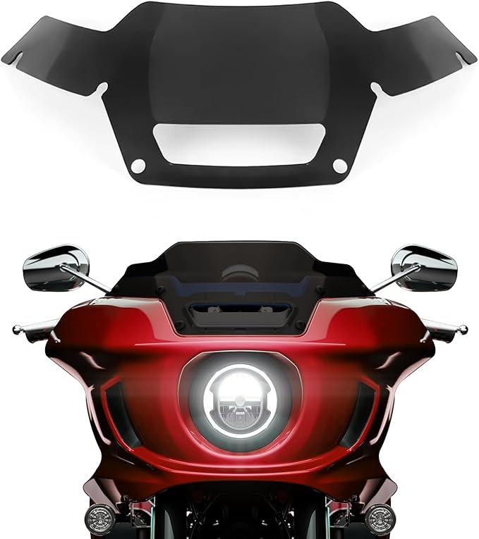 Detachable Windscreen Windshield Compatible for Harley Softail Low Rider ST FXLRST 2022-2024 ,El Diablo FXRST 2022，black