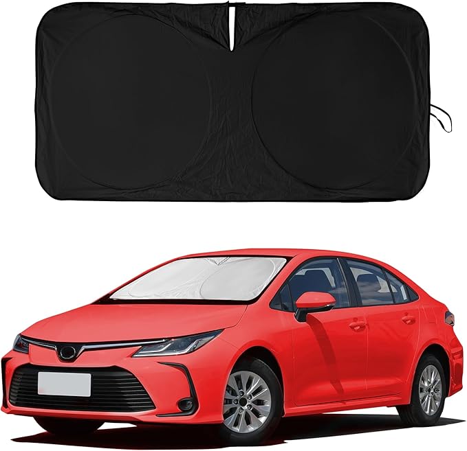 for Toyota Corolla 2023 Windshield Sun Shade, Front Sunshade for 2022 Corolla Prius Yaris Sienna Toyota C-HR 2018-2024 Vehicle Sun Protector Front Window Auto Windshield Cover Car Accessorie