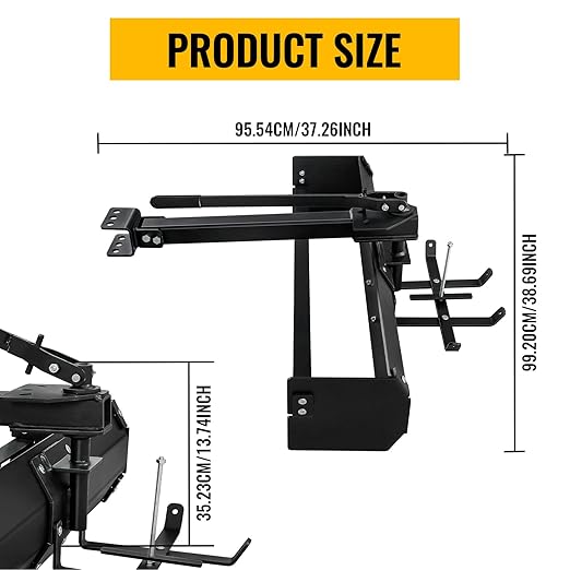Tractor Sleeve Hitch Tow Behind Box Scraper with Screws and Pins, Scraper Steel Powder Black Coated, Fit for ATV UTV, for Gravel, Snow, Landscaping and Other Uses,38"
