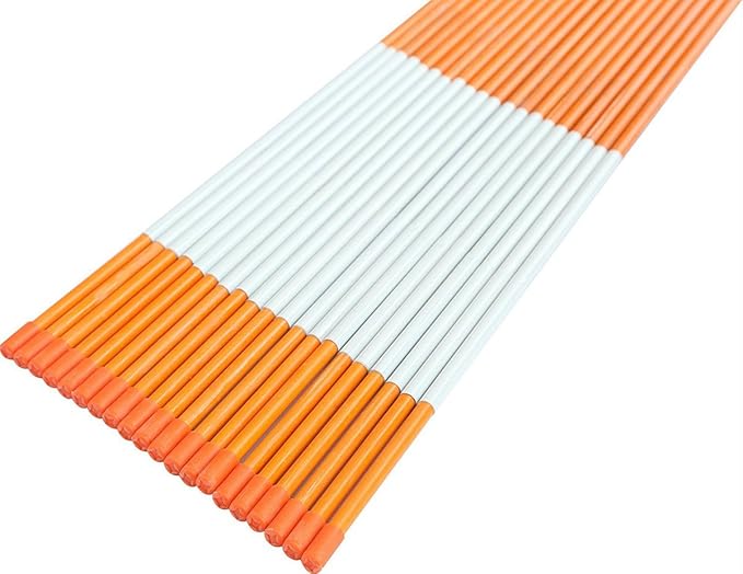 FiberMarker 48-Inch Reflective Driveway Markers Orange 50-Pack 5/16-Inch Dia Driveway Poles 48-Inch Reflective Driveway Markers Orange 50-Pack 5/16-Inch Dia Driveway Poles