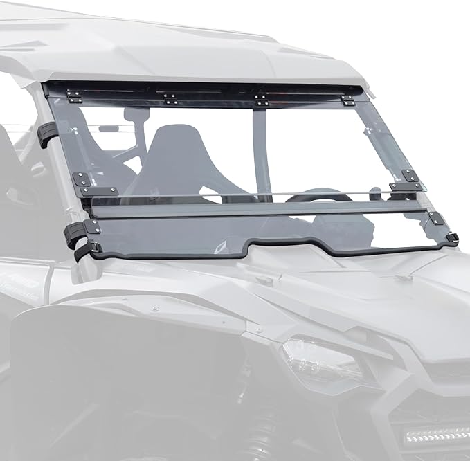 KIWI MASTER Flip Up Windshield for 2019-2025 Honda Talon 1000R/1000X/1000X4/1000R4 Accessories, Hard Coat Poly Front Window, Heavy Duty Polycarbonate, Scratch Resistant