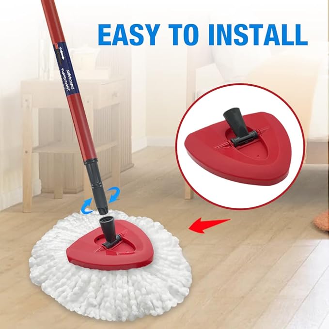 MREO O-Ceda Mop Handle Replacement for O-ceda Spin Mop Handle 1pcs Base 2pcs