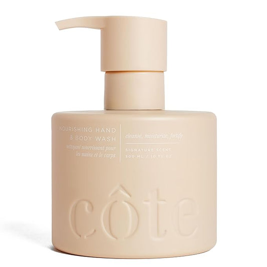 Côte Beauty’s Nourishing Hand & Body Wash for Dry Skin, Soothing Formula, Hydrating Body Wash for Sensitive Skin, Antioxidant Rich Cleanser, Vegan & Cruelty-Free, Made in USA, 10 Fl Oz