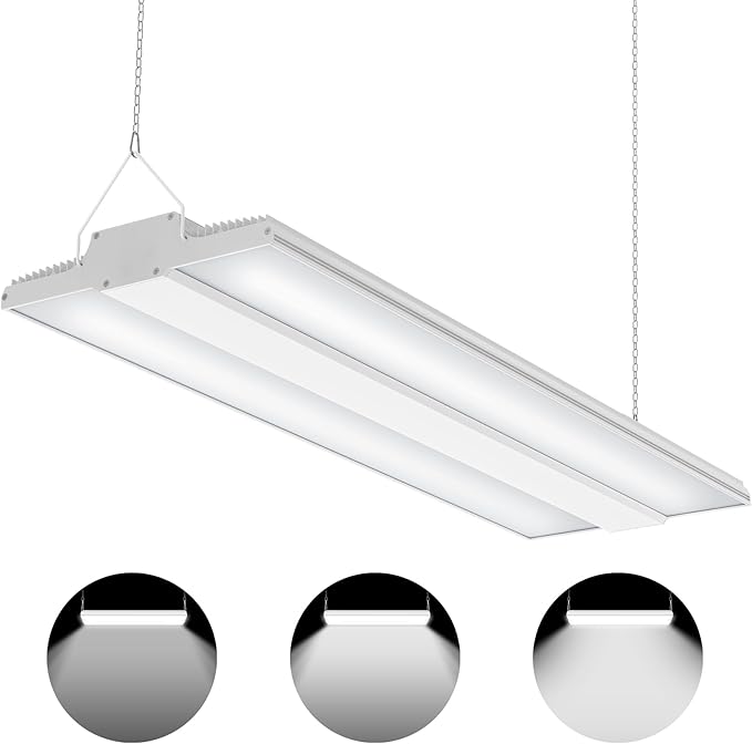 ADUB 480V 300W LED Linear High Bay Light Dimmable 0-10V, 1.89 FT LED High Bay Shop Light 45,000LM, 5000K Commercial Bay Light Linear Hanging Light for Warehouse, 150 LM/W, AC 277-480V, ETL Listed