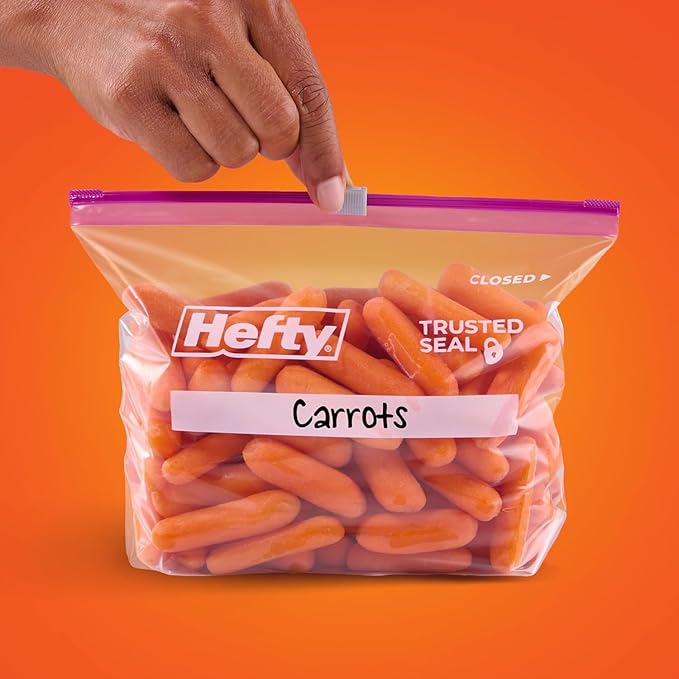 Hefty Ultra Strong Tall Kitchen Bags, Clean Day, 25CT + Storage Slider Bag 40CT + Freezer Slider Bag 25CT (Variety Pack)