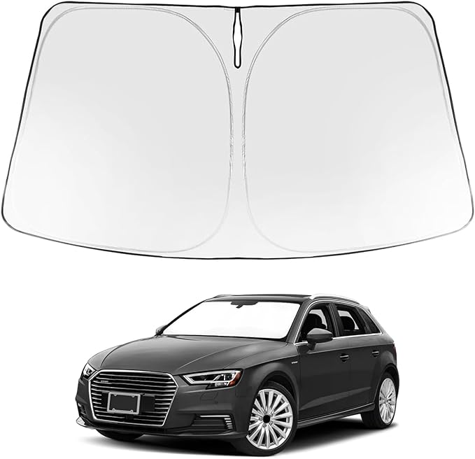 Proadsy Windshield Sun Shade for Audi A3 2014-2020 Foldable Front Sunshade Protector Sun Visor Blocks UV Rays Keep Car Cooler