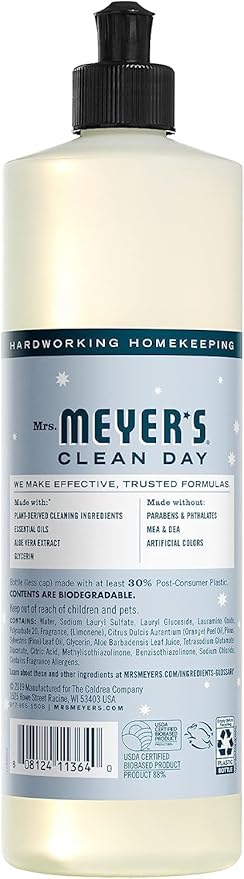 Mrs. MEYER'S CLEAN DAY Variety, 2 Liquid Hand Soap 12.5 OZ, 1 Liquid Dish Soap, 16 FL OZ, 1 CT (Snow Drop)