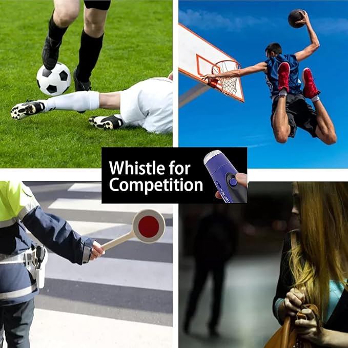 Electronic Whistle for Coaches, Handheld Lound Electric Whistle with Lanyard and Three Tone for Volleyball, Soccer Referee, P.E. Teacher, Police,Outdoor Camping, Self Defense Emergency