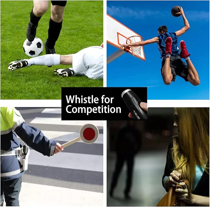 Electronic Whistle for Coaches, Handheld Lound Electric Whistle with Lanyard and Three Tone for Volleyball, Soccer Referee, P.E. Teacher, Police,Outdoor Camping, Self Defense Emergency
