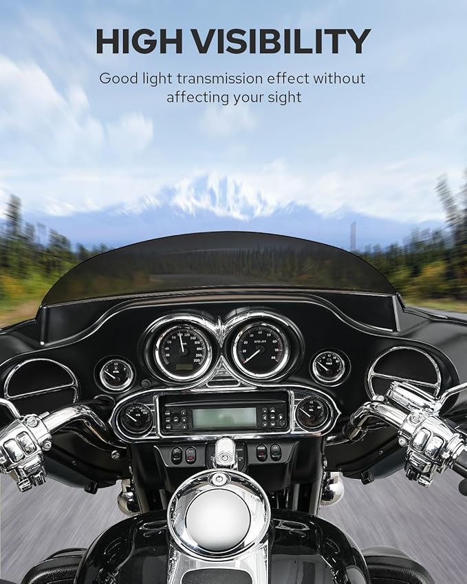 Benlari 5" Black Windshield Windscreen Fit for Harley 1996-2013 Davidson Touring Street Glide Electra Glide Ultra Classic FLHTK FLHTI FLHT FLHTCU Tri Glide FLHTCUTG
