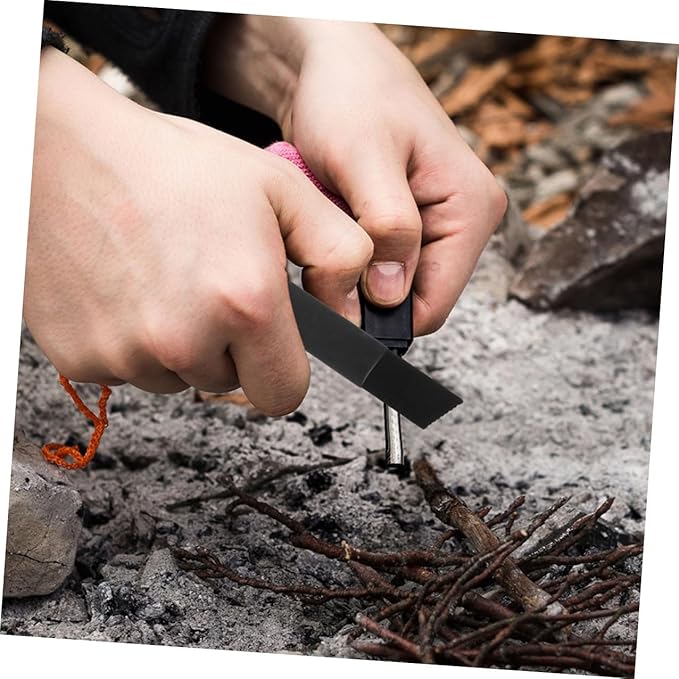 20pcs Survival Fire Starter Scraper for Camping Lightweight Multifunctional Outdoor Lighter Tool with Magnesium Flint for Hiking Emergency Adventures