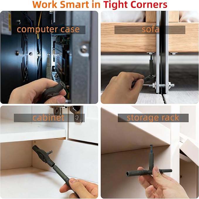 42-in-1 Magnetic Ratchet Screwdriver Set with 40 S2 Steel Bits, Small Repair Tool Kit with Detachable Handle, Precision Screwdriver Set for Furniture, Computer, Bike, Models, Small-Appliance