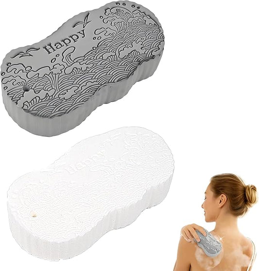Magic Exfoliating Bath Sponge, 2026 Upgraded 3D Super Soft Exfoliating Bath Sponge Magic Exfoliating Body Scrubber, Shower Brushes for Adults Women and Men (B-2PCS)