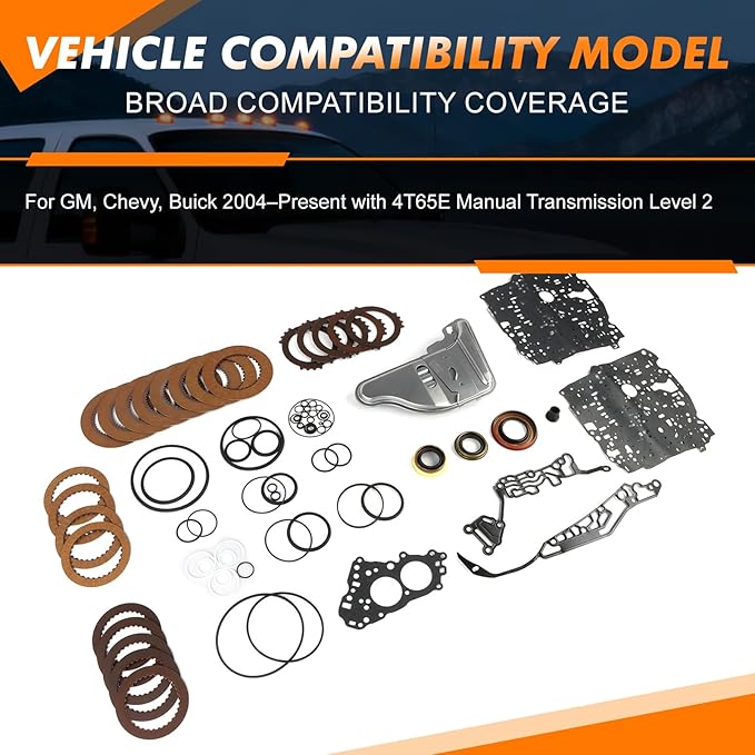 4T65E Transmission Master Rebuild Overhaul Kit Compatible with Chevy 1997-2008 Oldsmobile for Buick 1997-2011 LaCrosse Terraza Regal Century Rendezvous Pontiac Transmission Rebuild Kit