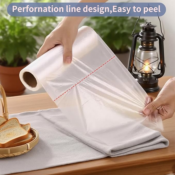 Immuson Plastic Produce Bag 10"x 14" Clear Plastic Food Storage Bags for Kitchen, Fruits, Vegetables, Travel Packing and Storage Needs (2Roll = 800 Bags)