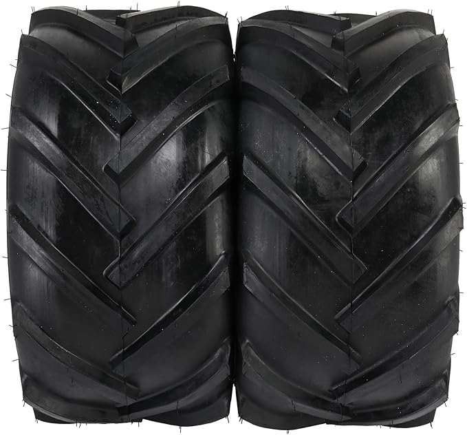 TUFFIOM Set of 2 Lawn Mower Tires 24x12.00-12 6PR Turf Tire for Garden Tractor Riding Lawnmower, Tubeless