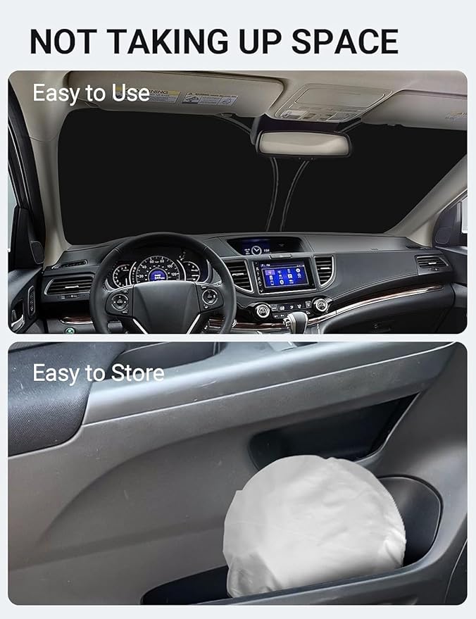 Proadsy 2025 Upgrade Windshield Sun Shade Custom Fit 2012-2016 Honda CRV 4-Layer Foldable Front Sunshade Protector Sun Visor Blocks UV Rays Keep Car Cooler Accessories