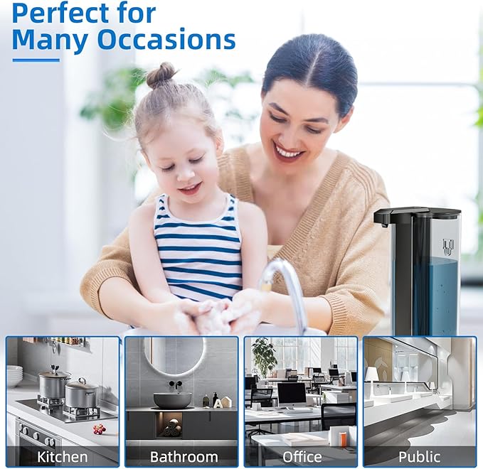 17oz Automatic Liquid Soap Dispenser,Touchless Dish Soap Dispenser IPX5 Waterproof Adjustable Dispensing,Liquid Hand Soap Personal Care Lotion Dispenser for Kitchen Bathroom Hotel,USB Charging
