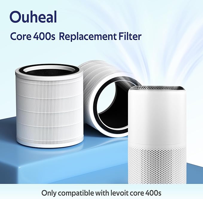 Core 400S Replacement Filter Compatible with LEVOIT Core 400S-P Air Purifier, 3-in-1 Filter, Replace Part #Core 400S-RF,Pack of 2