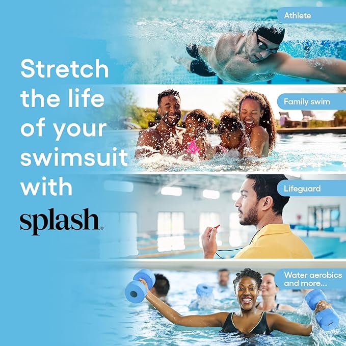 Splash All Natural Laundry Detergent, Liquid Laundry Detergent, Chlorine Neutralizer Swimsuit Wash, Hypoallergenic, Gentle & Color Safe Formula, High Efficiency (HE) Compatible Wash, 9.5 fl oz, 3 Pack