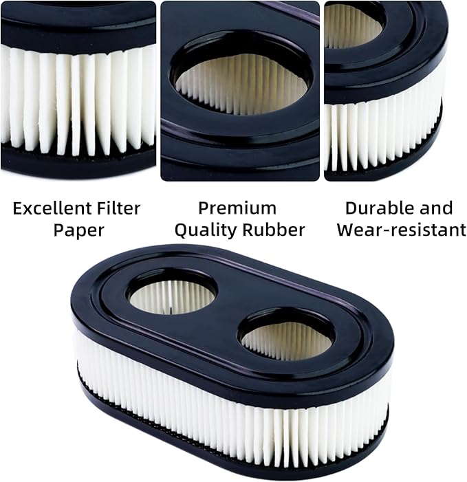 593260 Lawn Mower Air Filter, 798452 334404 Air Cleaner Replacement Filter Fit for 4247 5432 5432k 09P00 09P702 550E 500EX 550EX 625 Series Engine, Compatible with Troy Bilt TB110 TB200 TB230 (12PCS)