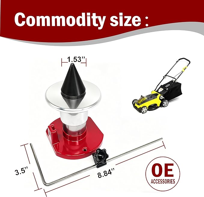 Magnetic Wall Mount Blade Balancer, Red, Lawn Mower Accessory, Replacement Part #42-047 339075B