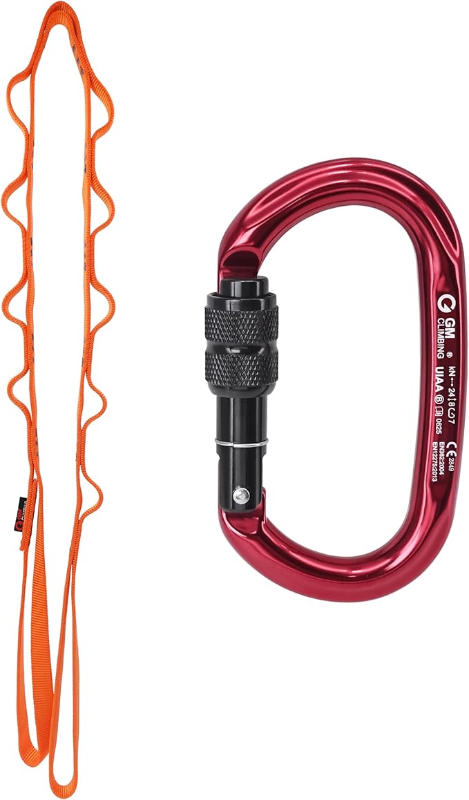 GM CLIMBING 16mm Nylon Daisy Chain Sling 22kN 120cm / 48in CE UIAA Certified for Leading Aid Climb Ascender Rigging Hammock Suspension