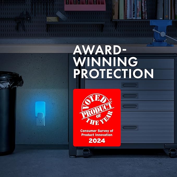 STEM Insect Trap - Indoor Fruit Fly & Gnat Pest Control for House, Home and Kitchen, Attracts & Traps Flying Bugs, Soft Blue Light - Includes 2 Plug-in Devices & 4 Cartridges