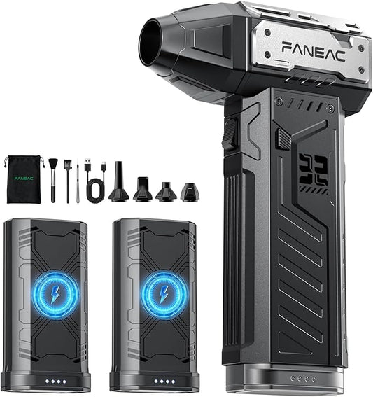 X305 Electric Air Duster Dual Battery - 150,000rpm, 3-Gear Adjustable Speed, Ultra-Powerful Brushless Motor Compressed air Duster, for Keyboard, Computer, House, Indoor and Outdoor
