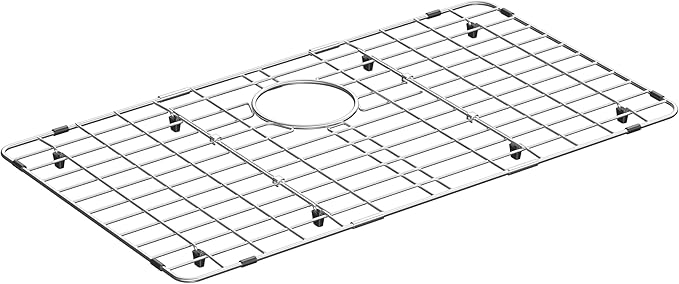 Metal Sink Protector for Kitchen Sink,Large Sink Rack 28-3/4" X 15-3/4",Stainless Steel Sink Grid for Bottom of Sink,Sink Grate with Rear Drain Hole for Single Bowl with Strainer,1 Pack