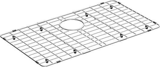 Metal Sink Protector for Kitchen Sink,Large Sink Rack 28-3/4" X 15-3/4",Stainless Steel Sink Grid for Bottom of Sink,Sink Grate with Rear Drain Hole for Single Bowl with Strainer,1 Pack