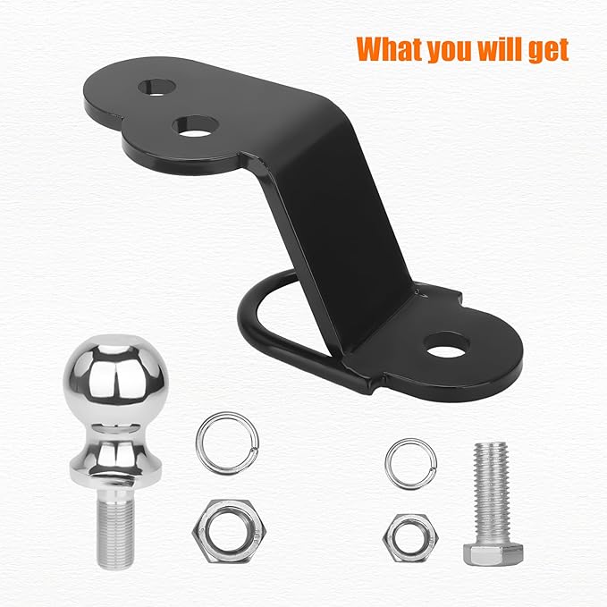 Chelhead UTV ATV 3-Way Hitch Adapter with 2 inch Ball 3500lbs for ATV UTV Trailer Hitch Adapter, 3" Drop/Rise, 3 Mounting Options, (3 Way Hitch Adapter with Ball)