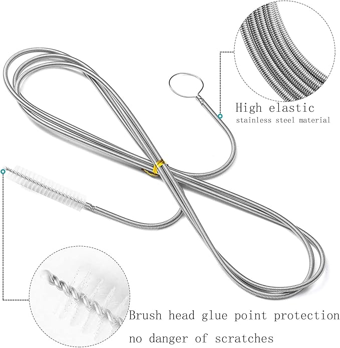 Long Wire Brush sunroof Drain Cleaning Tool for car and Fridge 60-inch X 2/5 inch