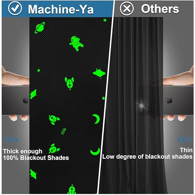 Aviation Blackout Curtains, 100% Blackout Shade for Window,No Drill Blackout Shades, 118x57'' Space Themed Curtains for Bedroom, Travel, Baby Rooms (Aviation & Space)