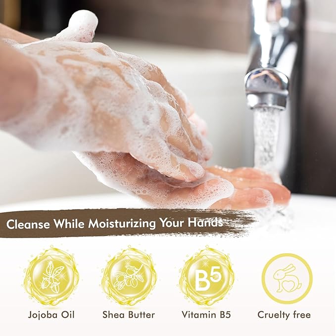 ROMIIE ZOI Lemon Scent Liquid Hand Soap Refills - Natural, Gentle & Moisturizing Formula - Family Size 3 Pack, Ideal for Liquid Soap Dispensers in Kitchen & Bathroom