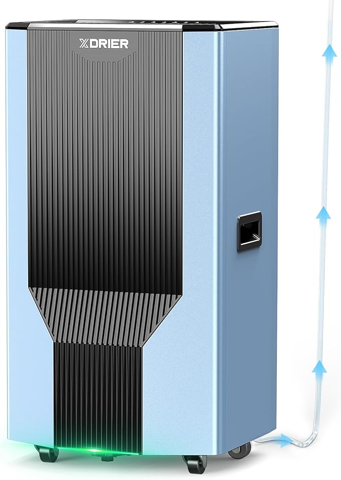 198 Pints Commercial Grade Dehumidifier with Pump for Spaces Up to 2,600 Sq.Ft, Large Dehumidifier for Home, Basement, Garage, Warehouse with Drain Hose & Tank, 5 Years Limited Warranty