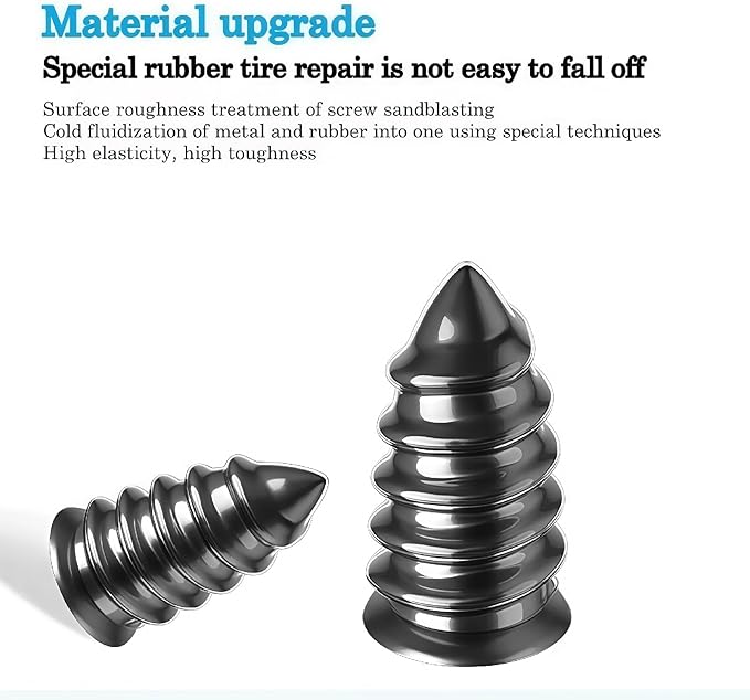 Tire Plug Screw Kit for Car, SUV & Truck - Durable Tire Repair with Screwdriver, Permanent On The Road Emergency Flat Tire Puncture Repair, Easy DIY Use, No Need to Take Off Tire (20pcs)